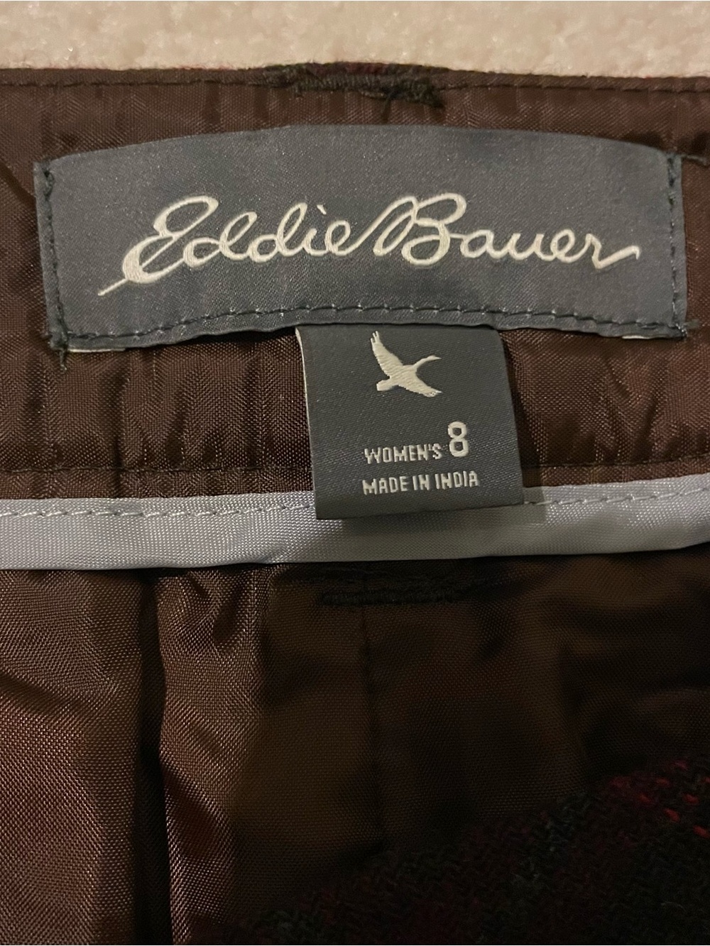 Eddie Bauer Y2K plaid preppy wool blend mini skirt-size 8 NWOT - Picture 4 of 6